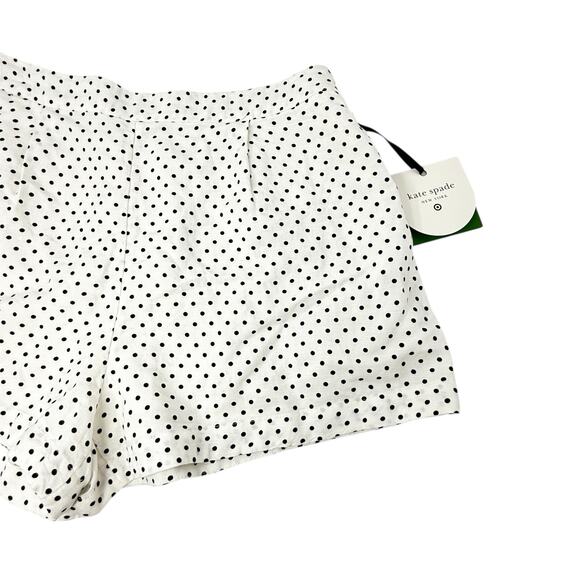 Kate Spade New York X Target white Polka Dot  Linen Blend 3" Shorts Size Large - Picture 8 of 10